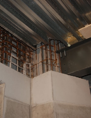 Oplegging stalen liggers in beton kolommen